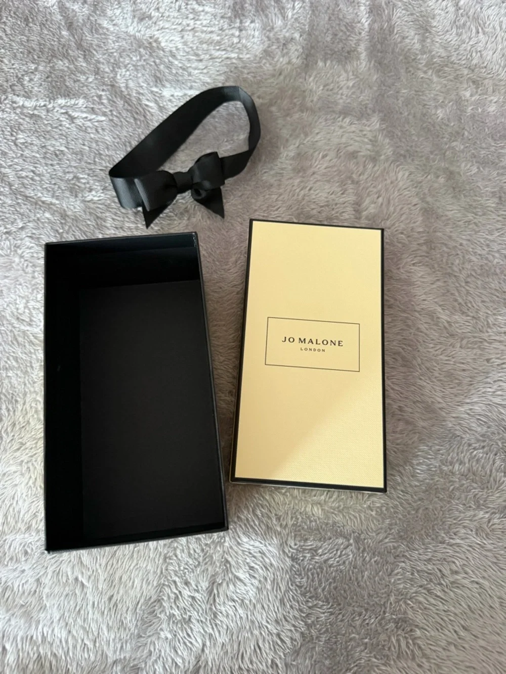 Jo Malone Cream and Black Gift Box with Ribbon